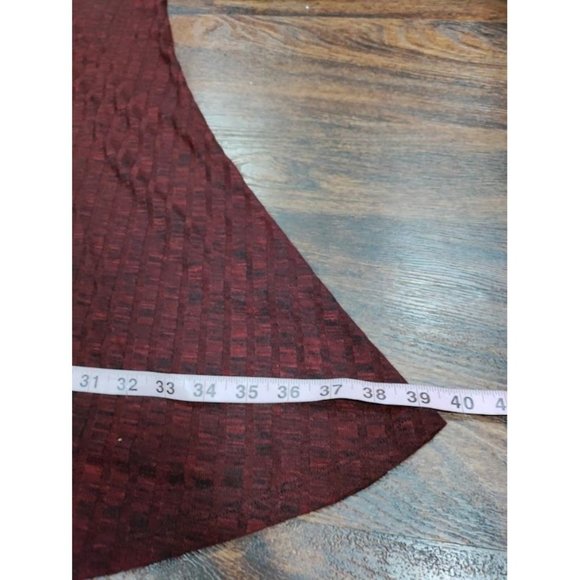 Ivanka Trump Long Sleeve Mock Neck Sweater Dress Burgundy Women's L - Picture 11 of 11